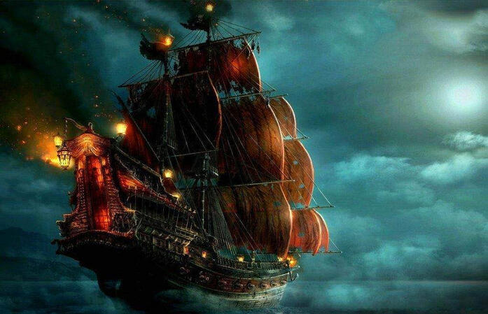 "She set upon us in the black of night, glowin' like th' devil 'imself were bringing ta fires o' hell with 'im. We readied th' guns... but t'was already too late. I'll nary forget those hellish sails n th' devils who sailed 'neath em." -A survivor